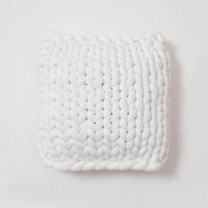 DORMIFY  2 x Chunky Knit Pillow - Bright White